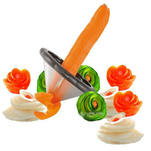 Cooking Tools Kitchen Accessories Apiral Vegetable Slicer Carving Tools Kitchen Gadgets Roll Flower Make Cooking Easier  JJ94