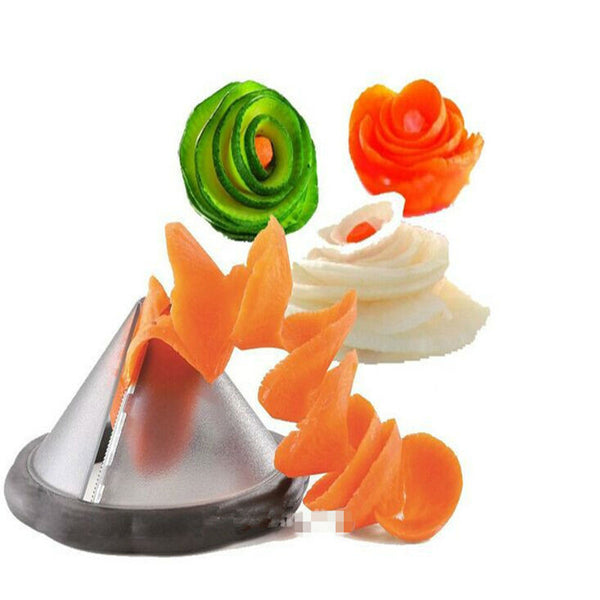 Cooking Tools Kitchen Accessories Apiral Vegetable Slicer Carving Tools Kitchen Gadgets Roll Flower Make Cooking Easier  JJ94