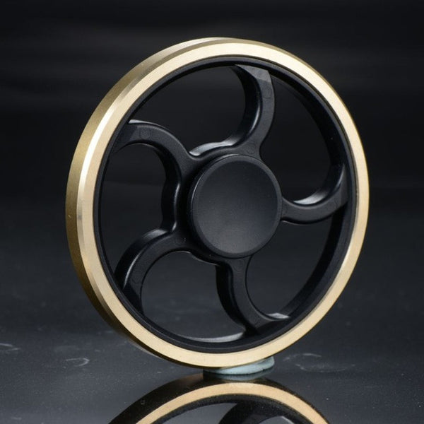 New Fingertip Gyro Decompression Fidget spinner Copper Five Leaf Stent EDC Tool Fidget Spinner Hand Anxiety Stress Relief Toys